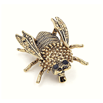 Genevieve Gold Cicada Insect Brooch - Pearl + Creek