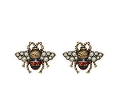 Serena Bee Stud Earrings and Brooch - Pearl + Creek