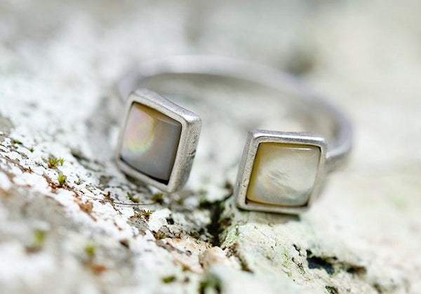 Lucy Adjustable Ring - Pearl + Creek